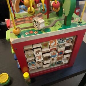 Colorful Wooden Activity Cube for Kids